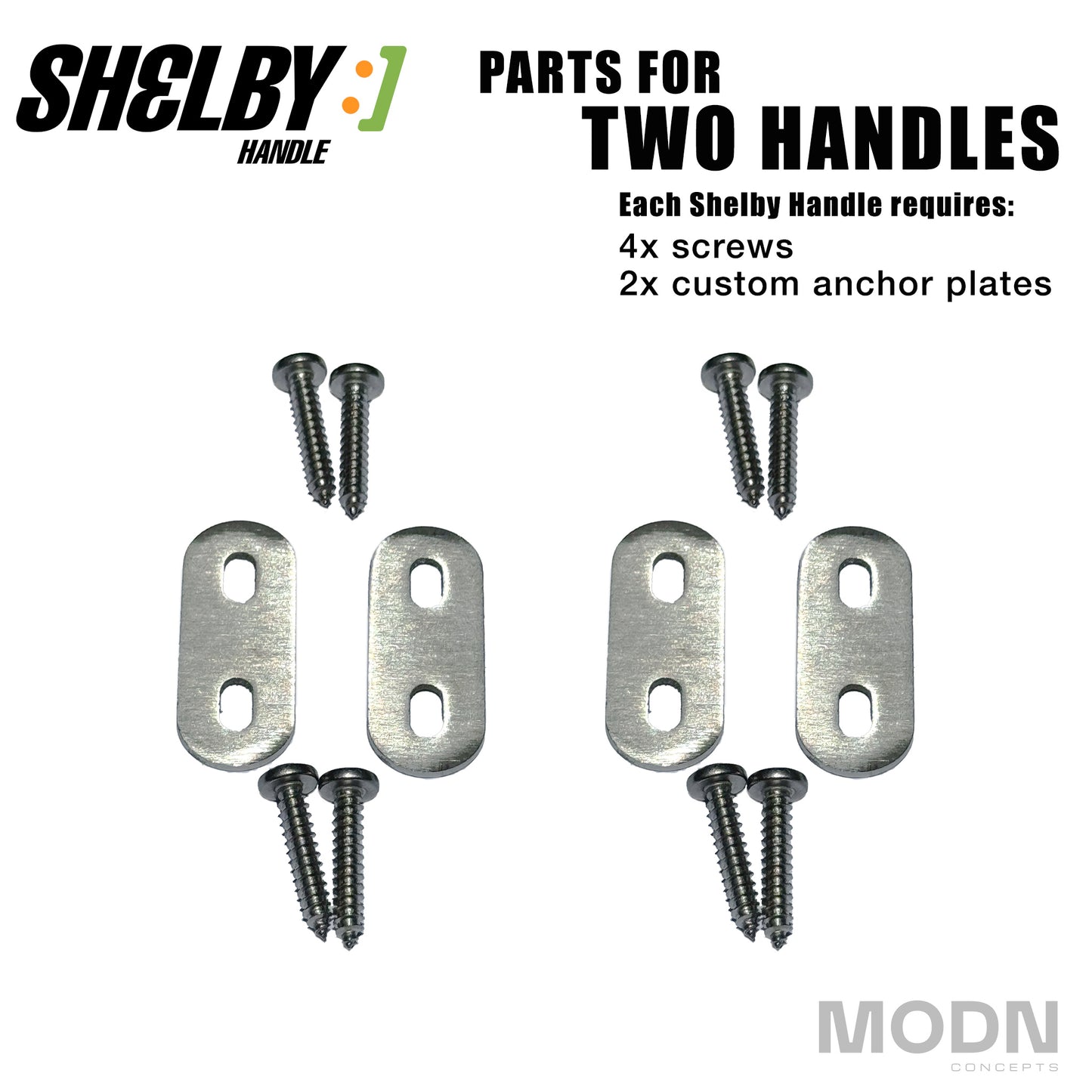 Shelby Handle Screws and Custom Anchor Plates