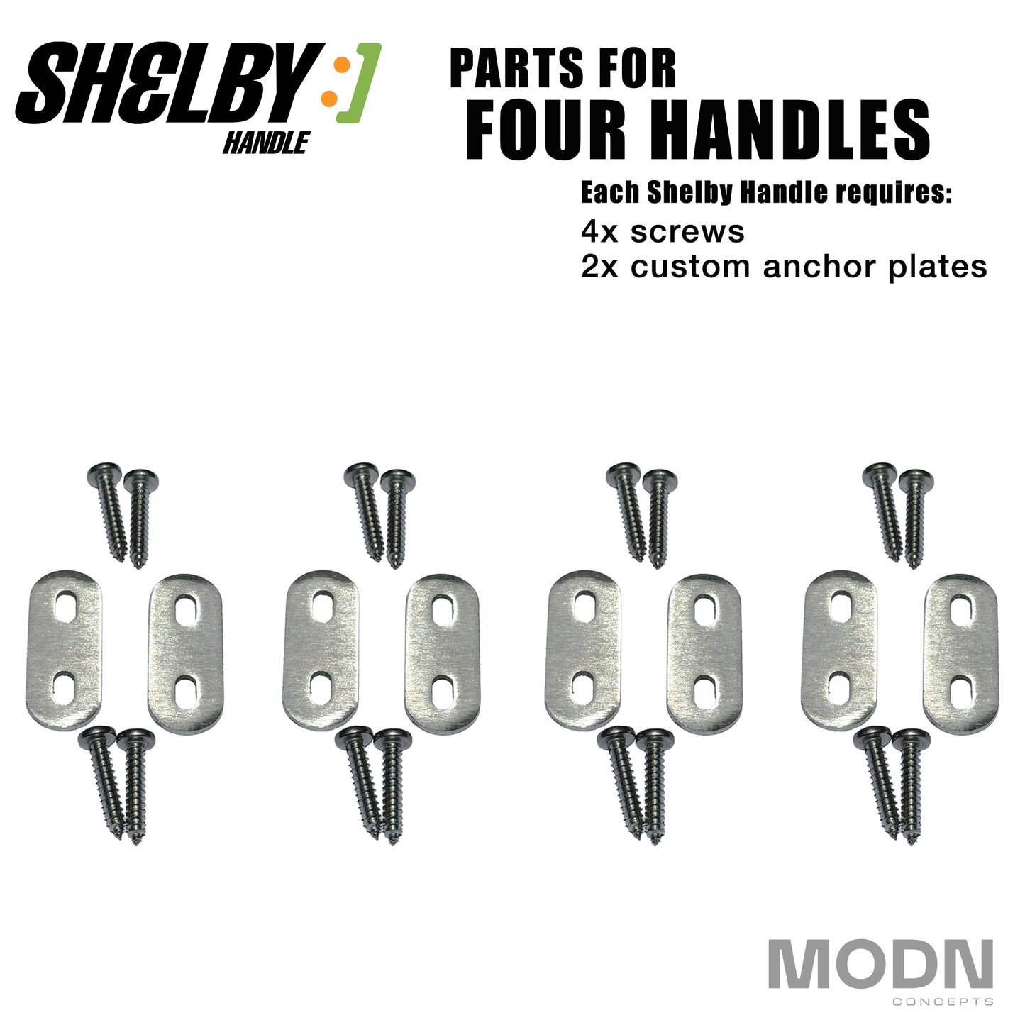 Shelby Handle Screws and Custom Anchor Plates